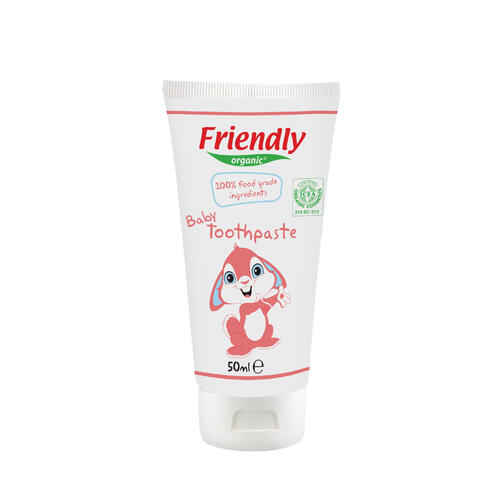 Friendly Organic Pasta de dinti pentru copii cu aroma de zmeura, 50 ml