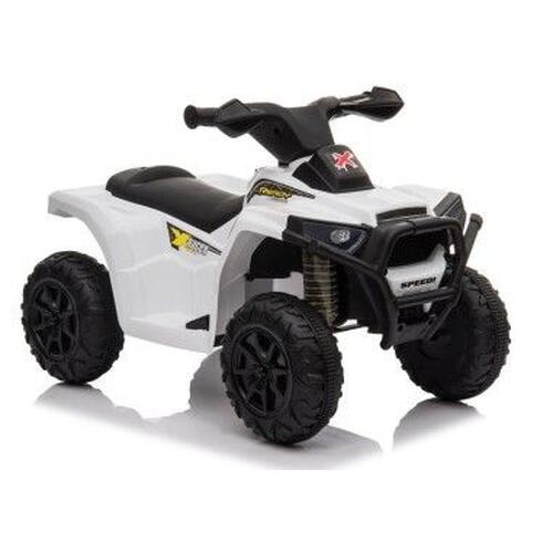 ATV Quad electric, pentru copii, XH116, LeanToys, 5702, alb-negru