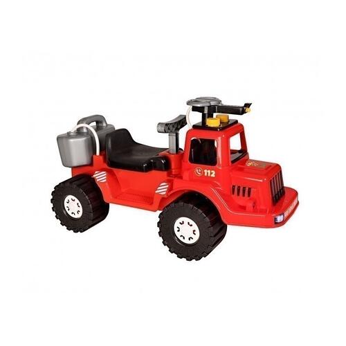 Camion de pompieri pentru copii, fara pedale, cu stropitor, Marmat, Rosu, 71x33x39 cm
